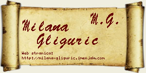 Milana Gligurić vizit kartica